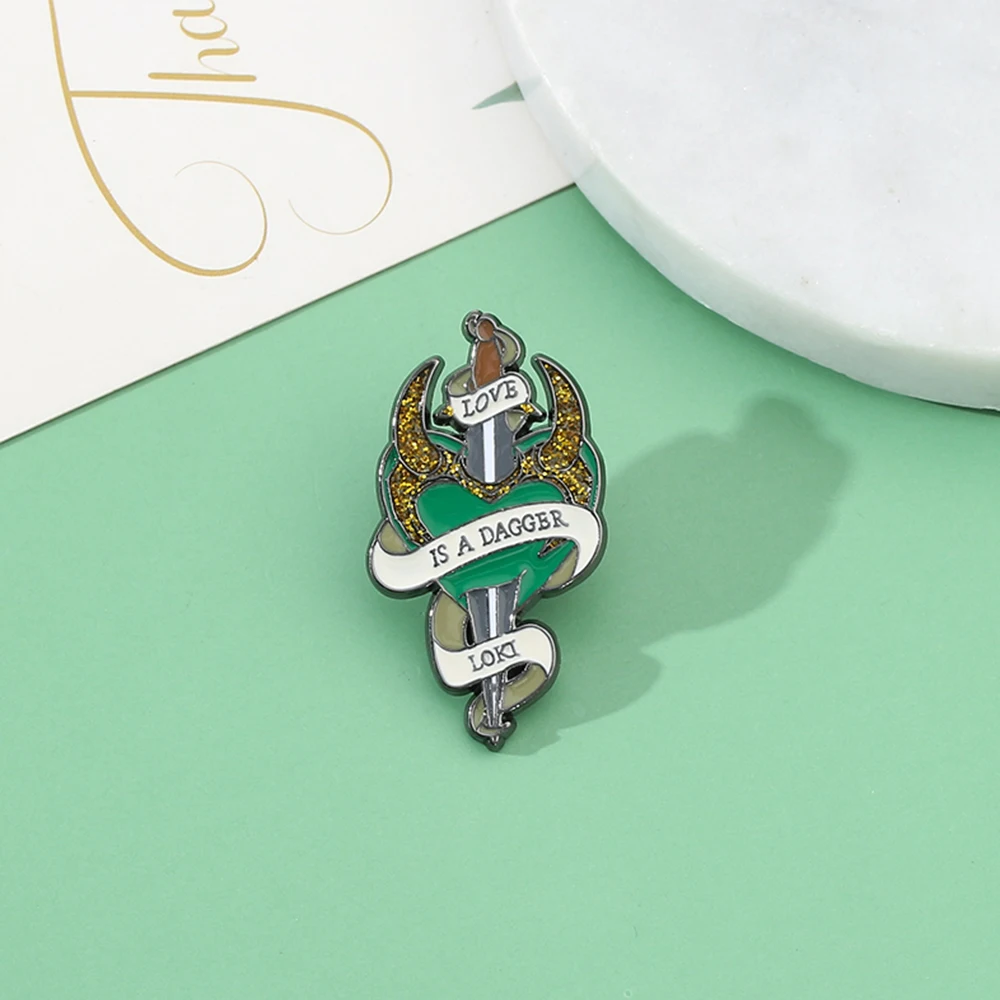 Marvel New Loki Magic Dagger Enamel Hard Enamel Pin Badge Brooch Norse Mythology Backpack Collar Lapel Pin Movie Thor Fans Gift
Marvel New Loki Magic Dagger Enamel Hard Enamel Pin Badge Brooch Norse Mythology Backpack Collar Lapel Pin Movie Thor Fans Gift