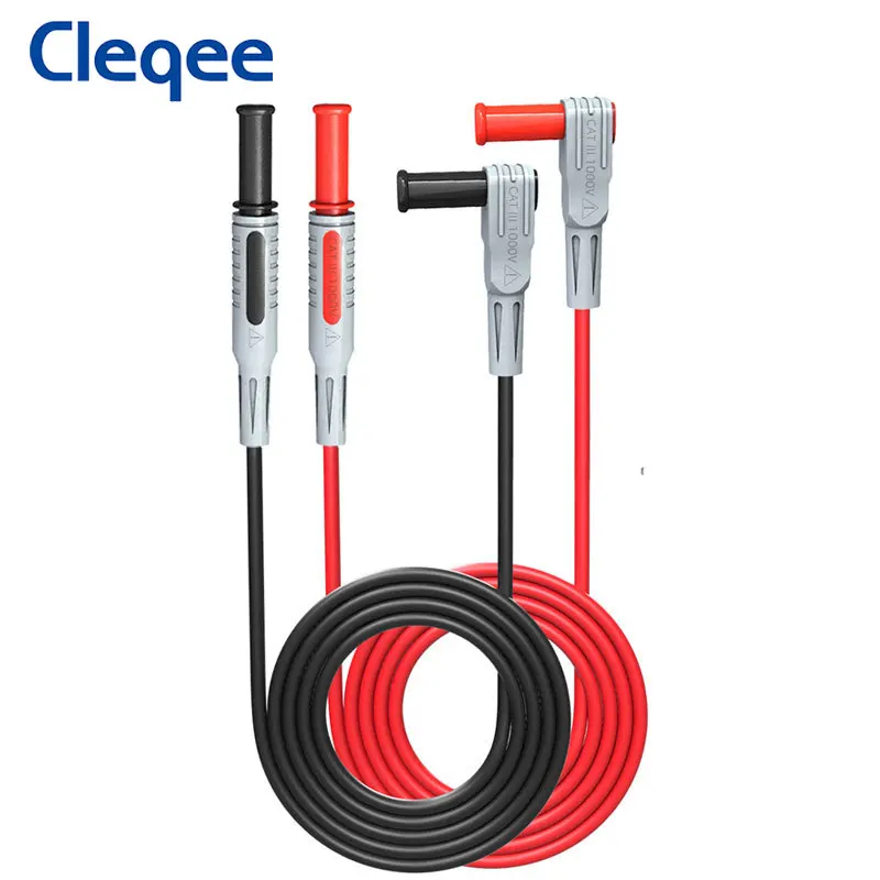 Cleqee P1033 4mm Safety Banana Plug Soft PVC Cable Multimeter Test Leads OD4.0 Right Angle to Straight 100CM Wire 1000V/15A
Cleqee P1033 4mm Safety Banana Plug Soft PVC Cable Multimeter Test Leads OD4.0 Right Angle to Straight 100CM Wire 1000V/15A