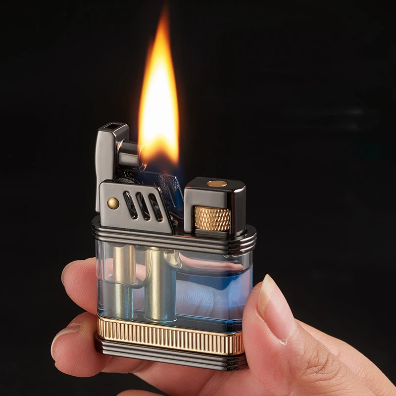 New Kerosene Lighter Retro Transparent Metal Gasoline Cigarette Lighter Grinding Wheel Windproof Steel Lighter Gasoline Lighter
New Kerosene Lighter Retro Transparent Metal Gasoline Cigarette Lighter Grinding Wheel Windproof Steel Lighter Gasoline Lighter