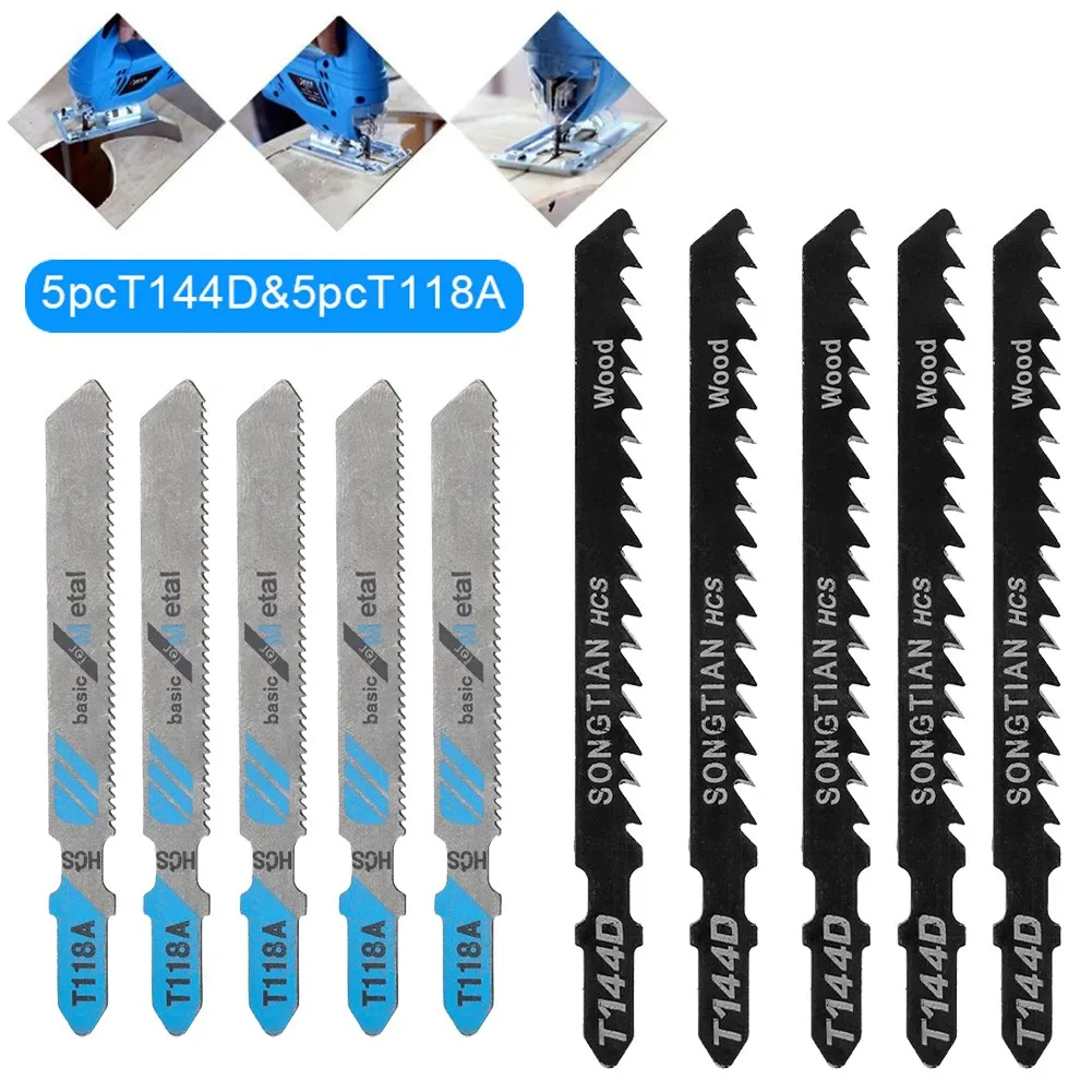 10Pcs Assorted Blades Jigsaw Blades T144D+T118A Woodworking Tool Cutting High Carbon Steel Kit Practical Useful
10Pcs Assorted Blades Jigsaw Blades T144D+T118A Woodworking Tool Cutting High Carbon Steel Kit Practical Useful