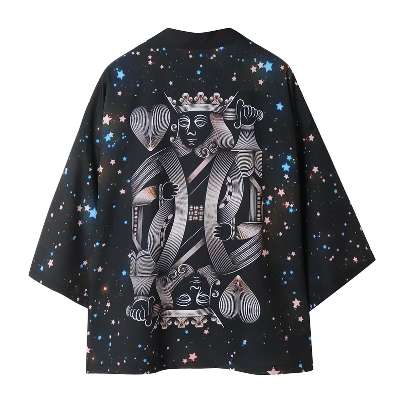 Japanese Men Black Print Kimono Shirt Cardigan Men Haori Yukata Samurai Costume Clothing Kimono Jacket
Japanese Men Black Print Kimono Shirt Cardigan Men Haori Yukata Samurai Costume Clothing Kimono Jacket