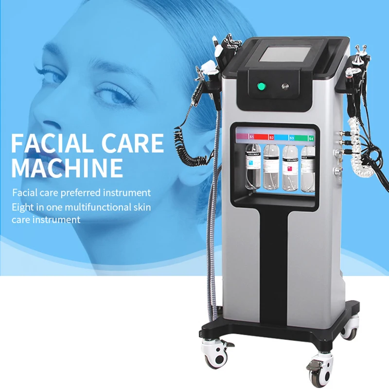 

8 In 1 Facial Oxygentherapy Hydrafacial Machine Hydropeeling Skin Rejuvenation Cosmetic Dermabrasion Skin Care Tightening Spa