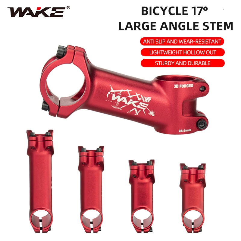 Wake Mountain Road Bike Bicycle Handlebar Stem Accessories Red 31.8mm 17 Degree Aluminum Alloy Lightweight for MTB BMX Cycling
Wake Mountain Road Bike Bicycle Handlebar Stem Accessories Red 31.8mm 17 Degree Aluminum Alloy Lightweight for MTB BMX Cycling