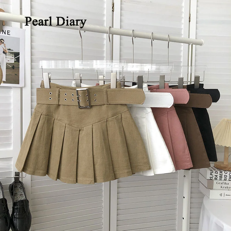 Жемчужная летняя кожаная юбка Y2k с поясом с высокой талией и дневником, Корейская версия, плиссированная юбка в стиле ретро, Женская универсальная юбка на бедрах
Жемчужная летняя кожаная юбка Y2k с поясом с высокой талией и дневником, Корейская версия, плиссированная юбка в стиле ретро, Женская универсальная юбка на бедрах