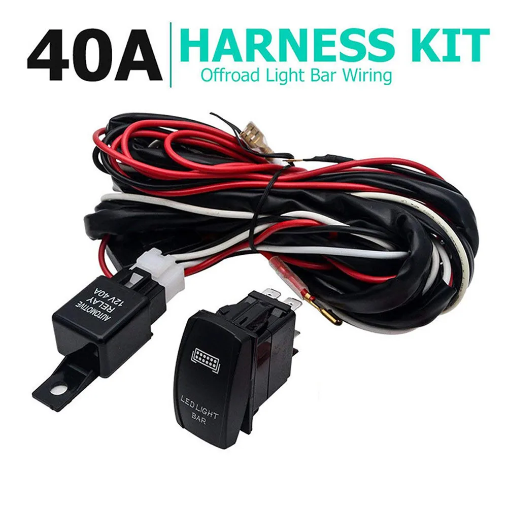 1PCS Car Fog Light Switch Wiring Harness High Power LED Strip Light Work Light Rocker Switch 40A Fuse Relay High Quality
1PCS Car Fog Light Switch Wiring Harness High Power LED Strip Light Work Light Rocker Switch 40A Fuse Relay High Quality