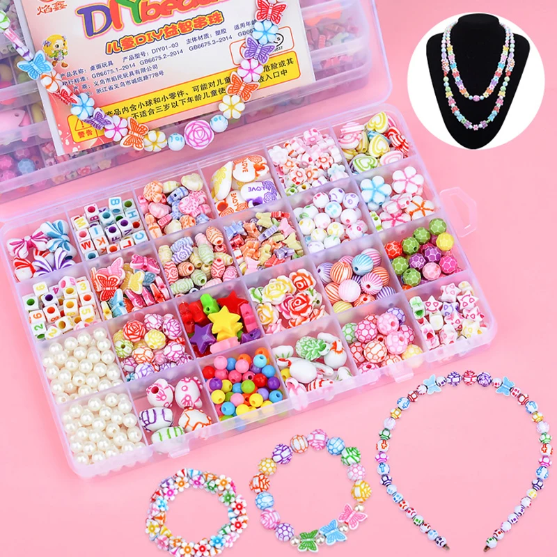New Girls DIY Bead Set Jewelry Making Kit for Kids Girl Pearl Beads for Bracelets Rings Necklaces Creativity Kits Art Craft
New Girls DIY Bead Set Jewelry Making Kit for Kids Girl Pearl Beads for Bracelets Rings Necklaces Creativity Kits Art Craft