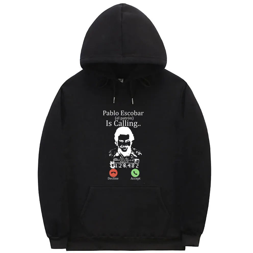 Pablo Escober El Patron Is Calling Decline Accept Graphic Hoodie Men Women Fashion Oversized Streetwear Male Fleece Sweatshirt
Pablo Escober El Patron Is Calling Decline Accept Graphic Hoodie Men Women Fashion Oversized Streetwear Male Fleece Sweatshirt