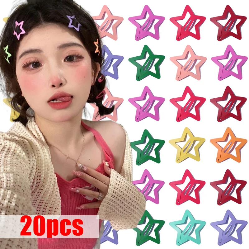 1/20PCS Colorful Star BB Hairclip Y2K Girls Star Barrettes Metal Snap Clips Hairpins Women Headdress Hair Jewelry Accessories
1/20PCS Colorful Star BB Hairclip Y2K Girls Star Barrettes Metal Snap Clips Hairpins Women Headdress Hair Jewelry Accessories