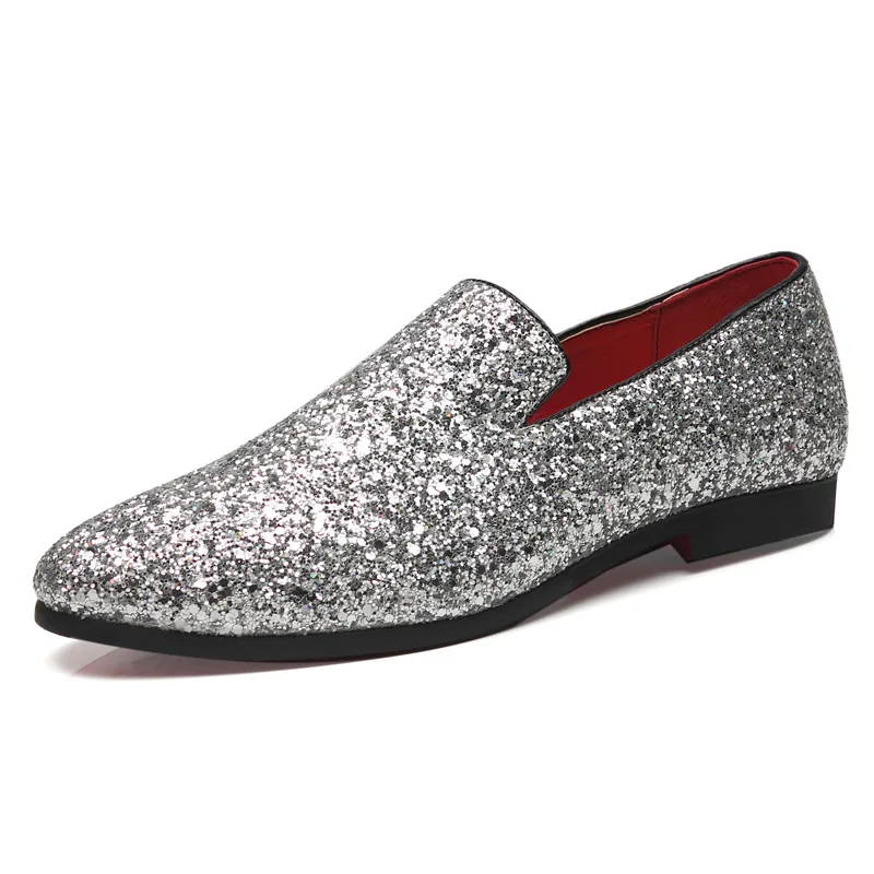 Size 47 48 Men's Sequin Dress Shoes Italian Style Fashion Men Formal Shoes Nightclub Wedding Party Dress Formal Loafers Quality
Size 47 48 Men's Sequin Dress Shoes Italian Style Fashion Men Formal Shoes Nightclub Wedding Party Dress Formal Loafers Quality