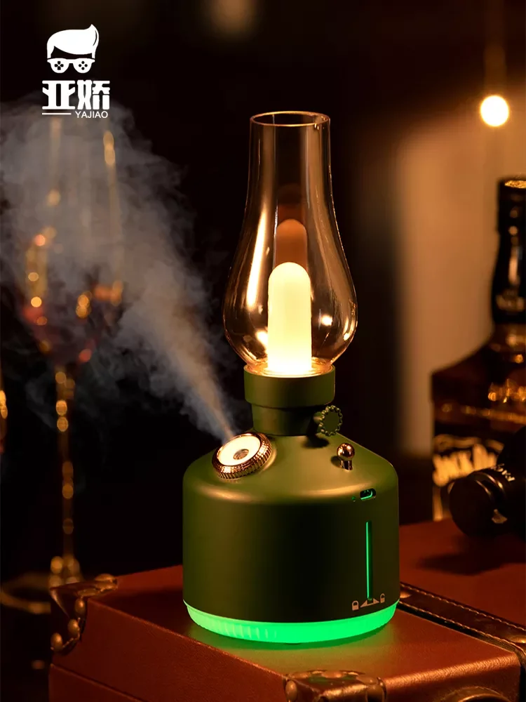 YAJIAO Retro Lamp Air Humidifier Wireless Aroma Diffuser Rechargeable Essential Oil 7Color Lights Cool Mist For Christmas gift
YAJIAO Retro Lamp Air Humidifier Wireless Aroma Diffuser Rechargeable Essential Oil 7Color Lights Cool Mist For Christmas gift