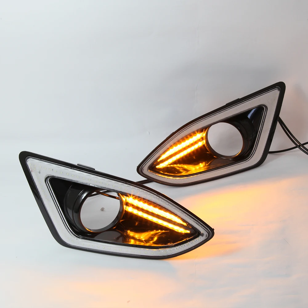 Car LED DRL Daytime Running Light daylight for Ford edge 15-18 With Yellow Turn Signal and Blue nignt mode
Car LED DRL Daytime Running Light daylight for Ford edge 15-18 With Yellow Turn Signal and Blue nignt mode