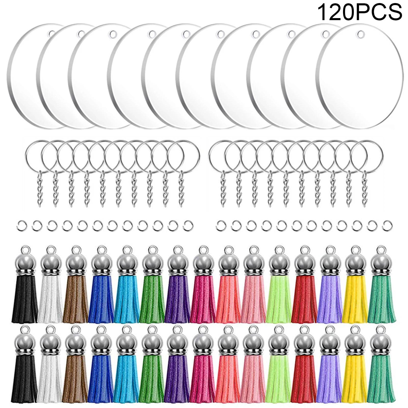 120pcs Beautiful Vinyl Tassels Exquisite Practical Clear Round For DIY Girl Lobster Clasp Pendant Earring Acrylic Keychain Blank
120pcs Beautiful Vinyl Tassels Exquisite Practical Clear Round For DIY Girl Lobster Clasp Pendant Earring Acrylic Keychain Blank
