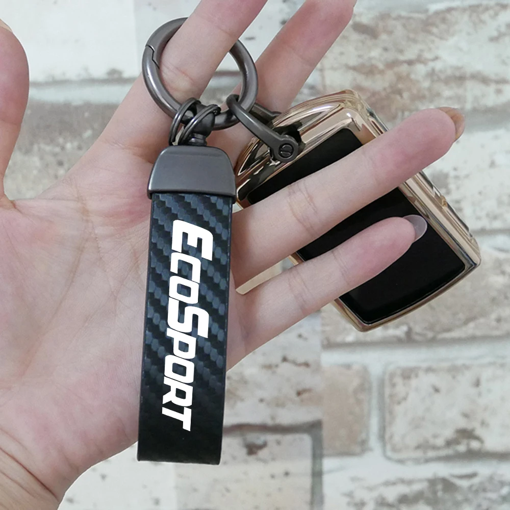 High-Grade Car Keychain Ring Carbon Fiber Metal Keychain Horseshoe Buckle for Ford Ecosport Car Accessories
High-Grade Car Keychain Ring Carbon Fiber Metal Keychain Horseshoe Buckle for Ford Ecosport Car Accessories