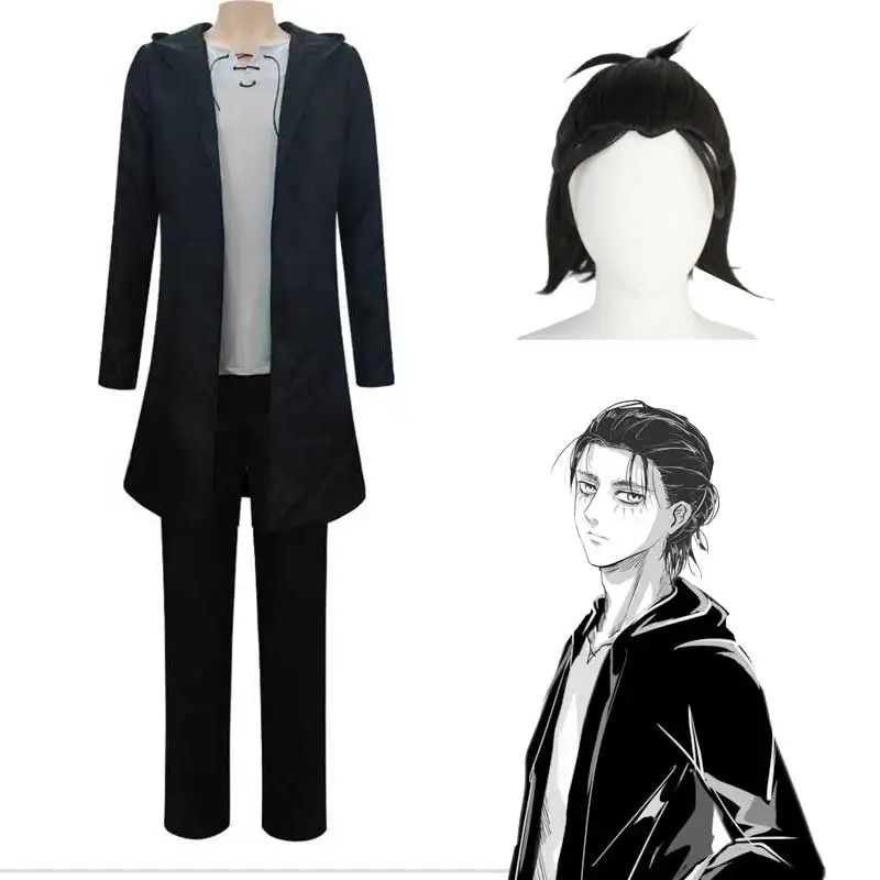 Unisex AOT Season 4 Eren Eren Jaeger Cosplay Costume Hooded Trench Shirt Pants Uniform Wig Halloween Costume
Unisex AOT Season 4 Eren Eren Jaeger Cosplay Costume Hooded Trench Shirt Pants Uniform Wig Halloween Costume