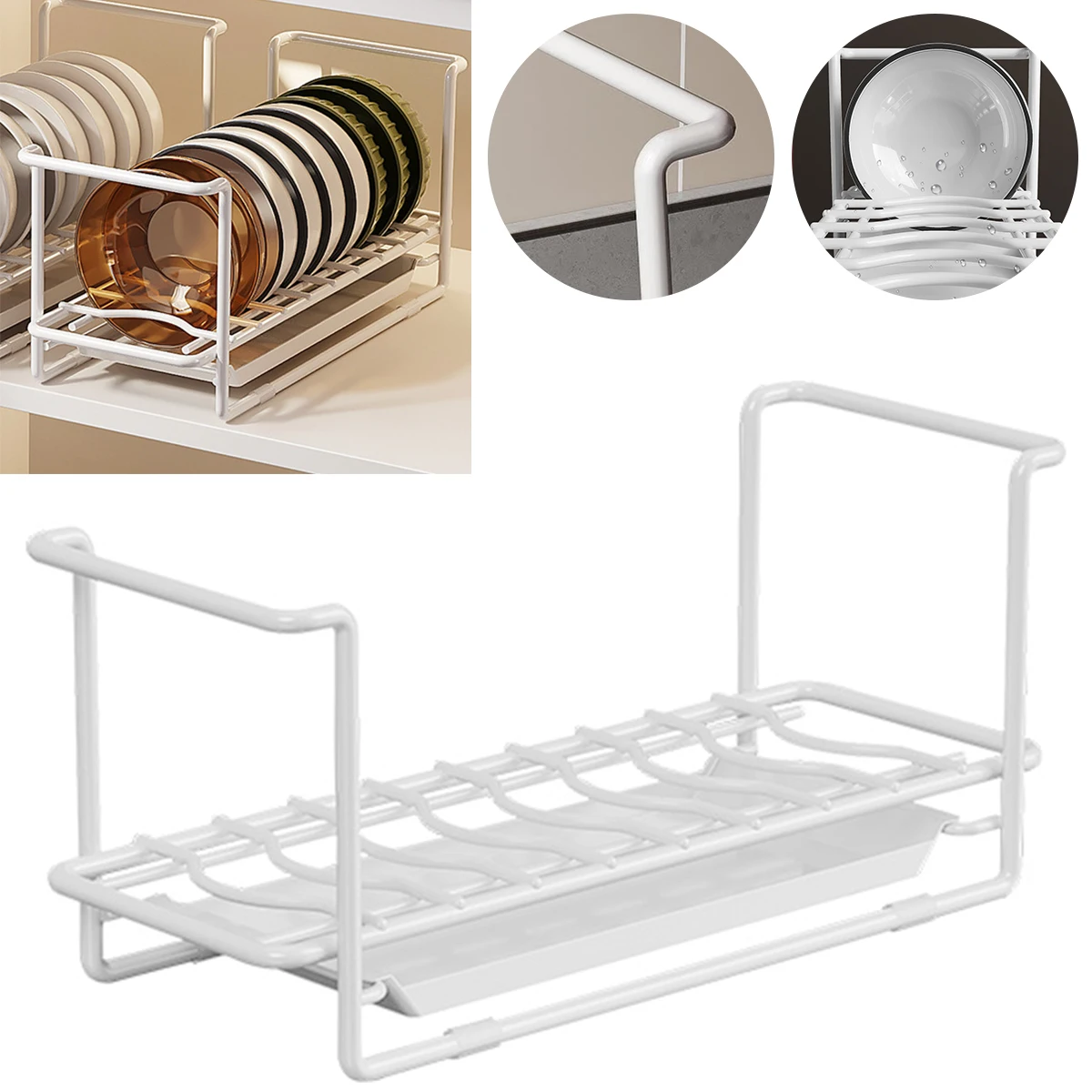 Bowl and Plate Storage Rack Carbon Steel Bowl and Dish Holder with Drip Tray Heavy-Duty Pantry Cabinet Organizer Rack
Bowl and Plate Storage Rack Carbon Steel Bowl and Dish Holder with Drip Tray Heavy-Duty Pantry Cabinet Organizer Rack
