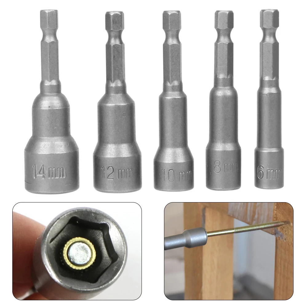 5pcs 6-14mm Hexagon Nut Driver Drill Bit Adapter Socket Wrench Extension Sleeve For Carpentry Electric Screwdrivers Repair
5pcs 6-14mm Hexagon Nut Driver Drill Bit Adapter Socket Wrench Extension Sleeve For Carpentry Electric Screwdrivers Repair