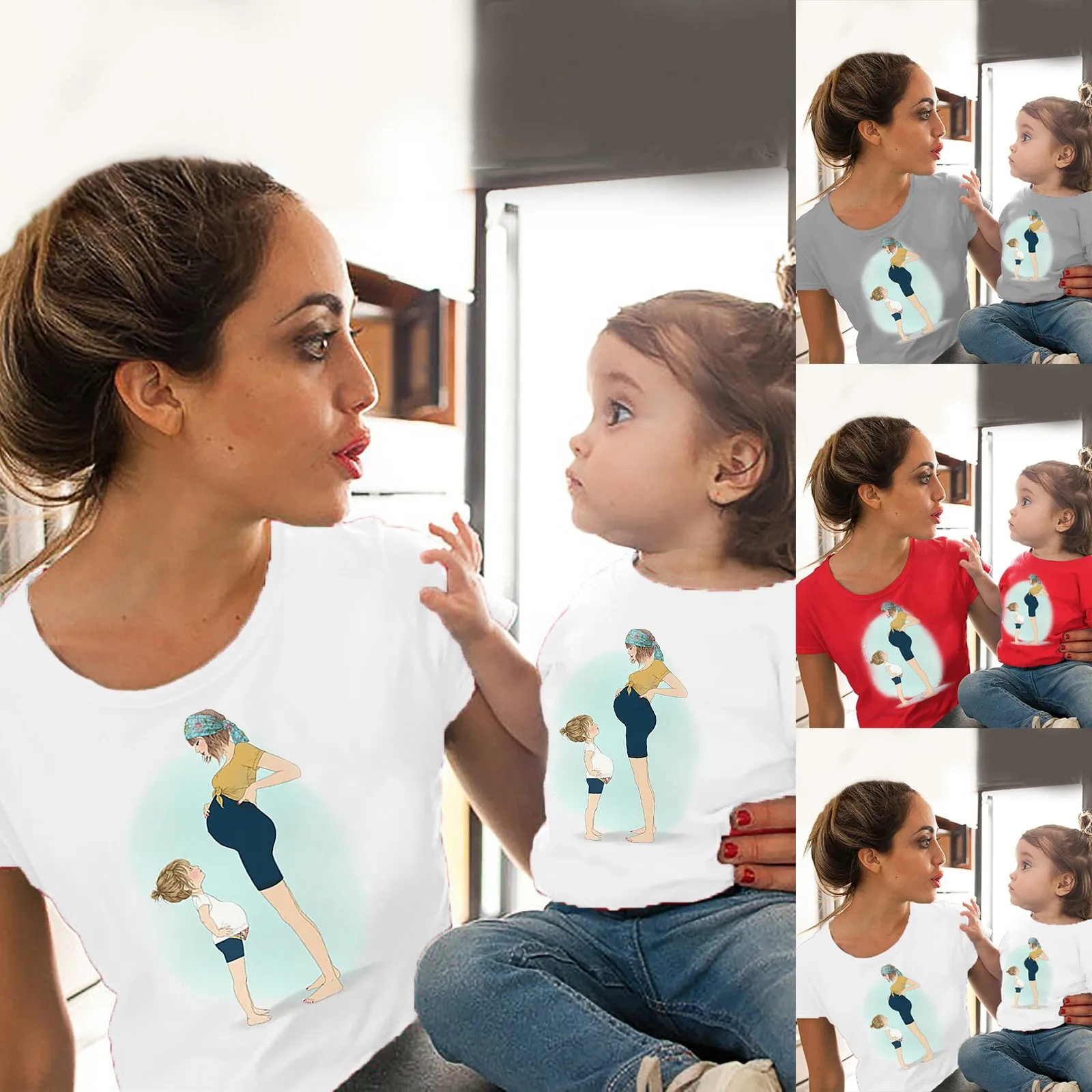 Plus Size Summer T-shirts All Match Cute Tops Children Baby Girls Boys Streetwear Daily New Clothing Simple T-shirts Mom Set
Plus Size Summer T-shirts All Match Cute Tops Children Baby Girls Boys Streetwear Daily New Clothing Simple T-shirts Mom Set