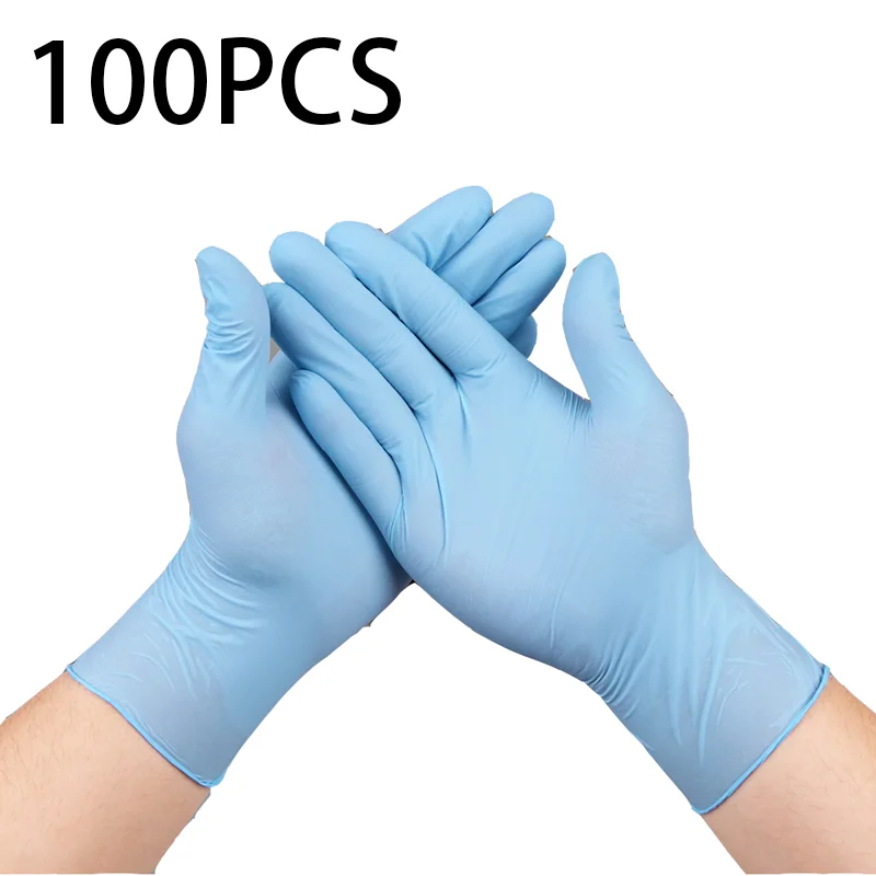 100Pcs/Box Disposable Nitrile Gloves For Gardening Kitchen Cleaning Cooking Protection Blue Household Latex Free Finger Gloves
100Pcs/Box Disposable Nitrile Gloves For Gardening Kitchen Cleaning Cooking Protection Blue Household Latex Free Finger Gloves