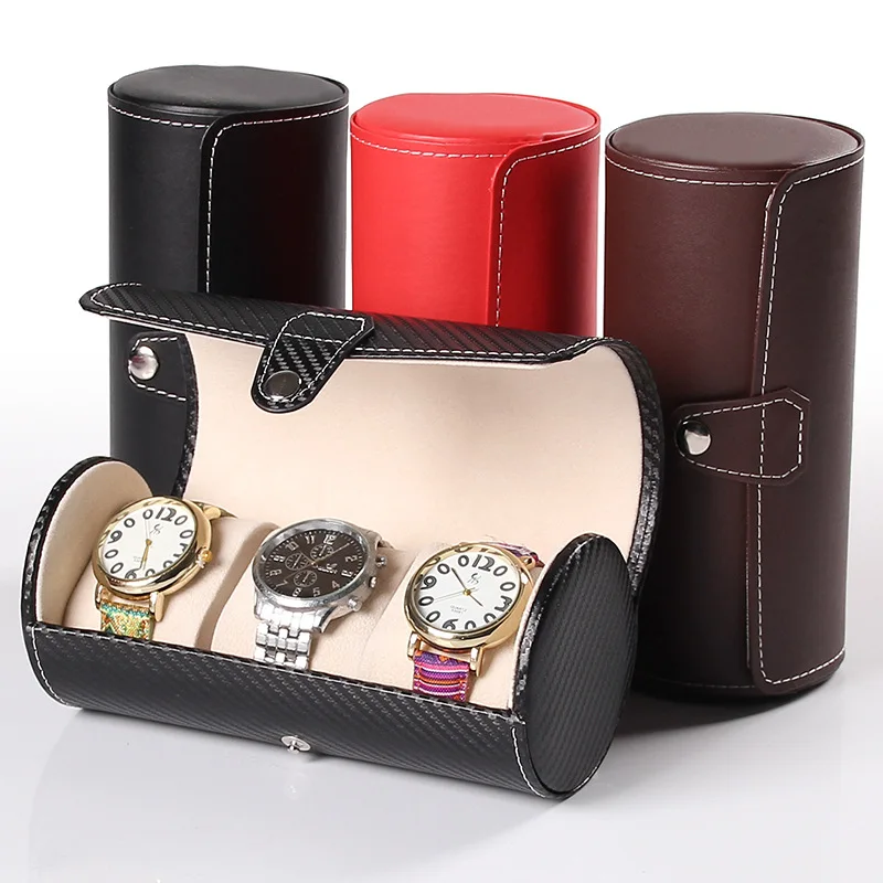 3-position cylinder Watch box High-end watch box PU watch box Glasses box head accessories storage box
3-position cylinder Watch box High-end watch box PU watch box Glasses box head accessories storage box