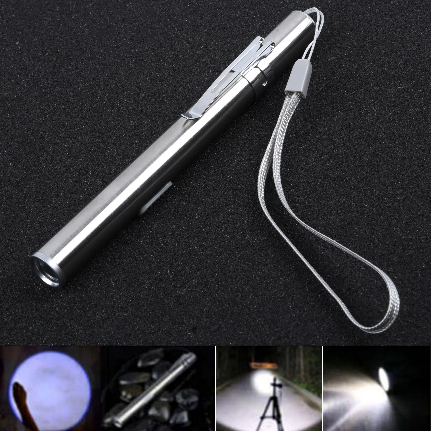 13*1.3*1.3 cm Pencil Torch USB Rechargeable Light Flashlight Stainless Steel Camping Silver Mini Pocket Useful
13*1.3*1.3 cm Pencil Torch USB Rechargeable Light Flashlight Stainless Steel Camping Silver Mini Pocket Useful