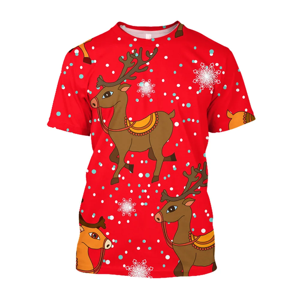 Funny 3D Print Men's T Shirt Christmas Harajuku Children Tees Casual O-neck Short Sleeve Loose Top Boys and Girls X'mas Clothing
Funny 3D Print Men's T Shirt Christmas Harajuku Children Tees Casual O-neck Short Sleeve Loose Top Boys and Girls X'mas Clothing