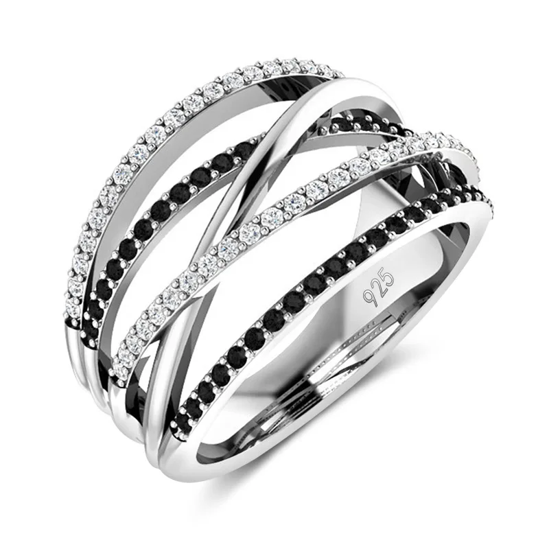 925 Sterling Silver Simple Splicing Rings New Fashion Sparkling Zircon Fine Jewelry Elegant Wedding Party Accessories for Women
925 Sterling Silver Simple Splicing Rings New Fashion Sparkling Zircon Fine Jewelry Elegant Wedding Party Accessories for Women