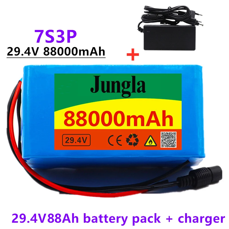 24V 88Ah 7s3p 18650 battery lithium battery 24v 88000mAh electric bicycle moped electric lithium ion Battery pack + 2A Charger
24V 88Ah 7s3p 18650 battery lithium battery 24v 88000mAh electric bicycle moped electric lithium ion Battery pack + 2A Charger