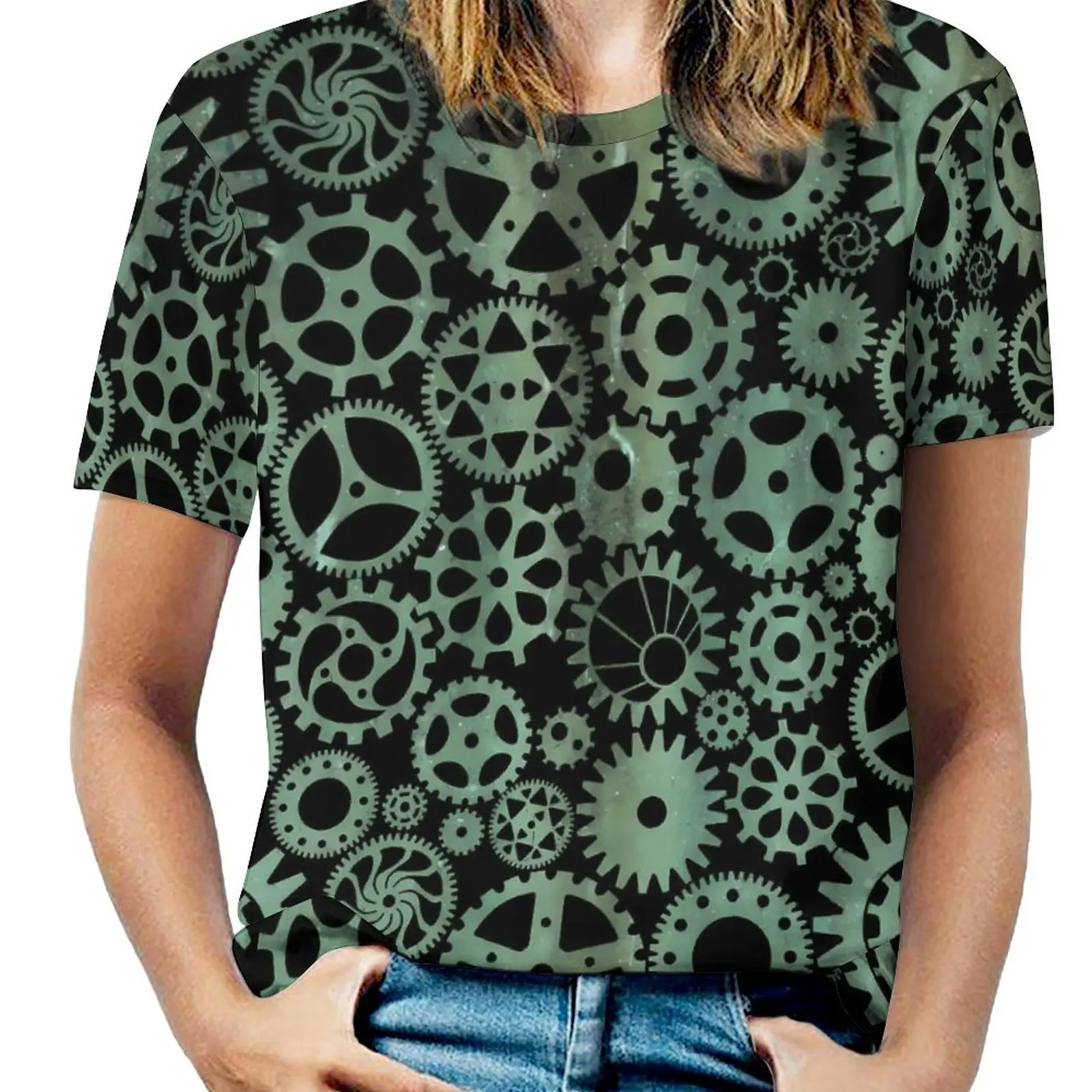 Steampunk Print T-Shirts Verdigris Bronze Street Style Oversize T-Shirt Short Sleeves Woman Hip Hop Tshirt Beach Custom Clothing
Steampunk Print T-Shirts Verdigris Bronze Street Style Oversize T-Shirt Short Sleeves Woman Hip Hop Tshirt Beach Custom Clothing