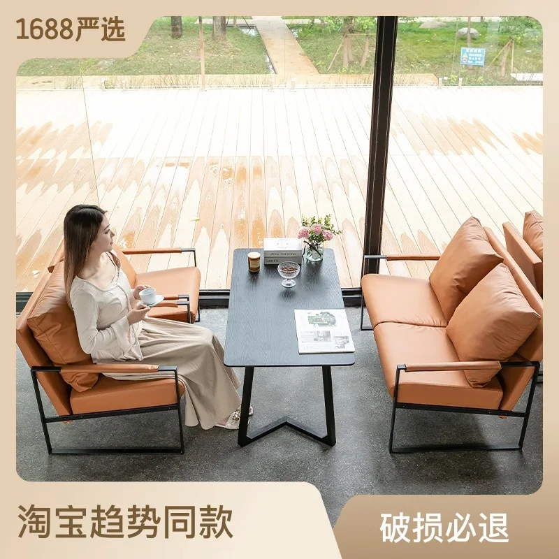 Coffee Shop Table and Chair Combination Retro Industrial Style Western Restaurant Bar Negotiation Small Sofa Book Bar
Coffee Shop Table and Chair Combination Retro Industrial Style Western Restaurant Bar Negotiation Small Sofa Book Bar