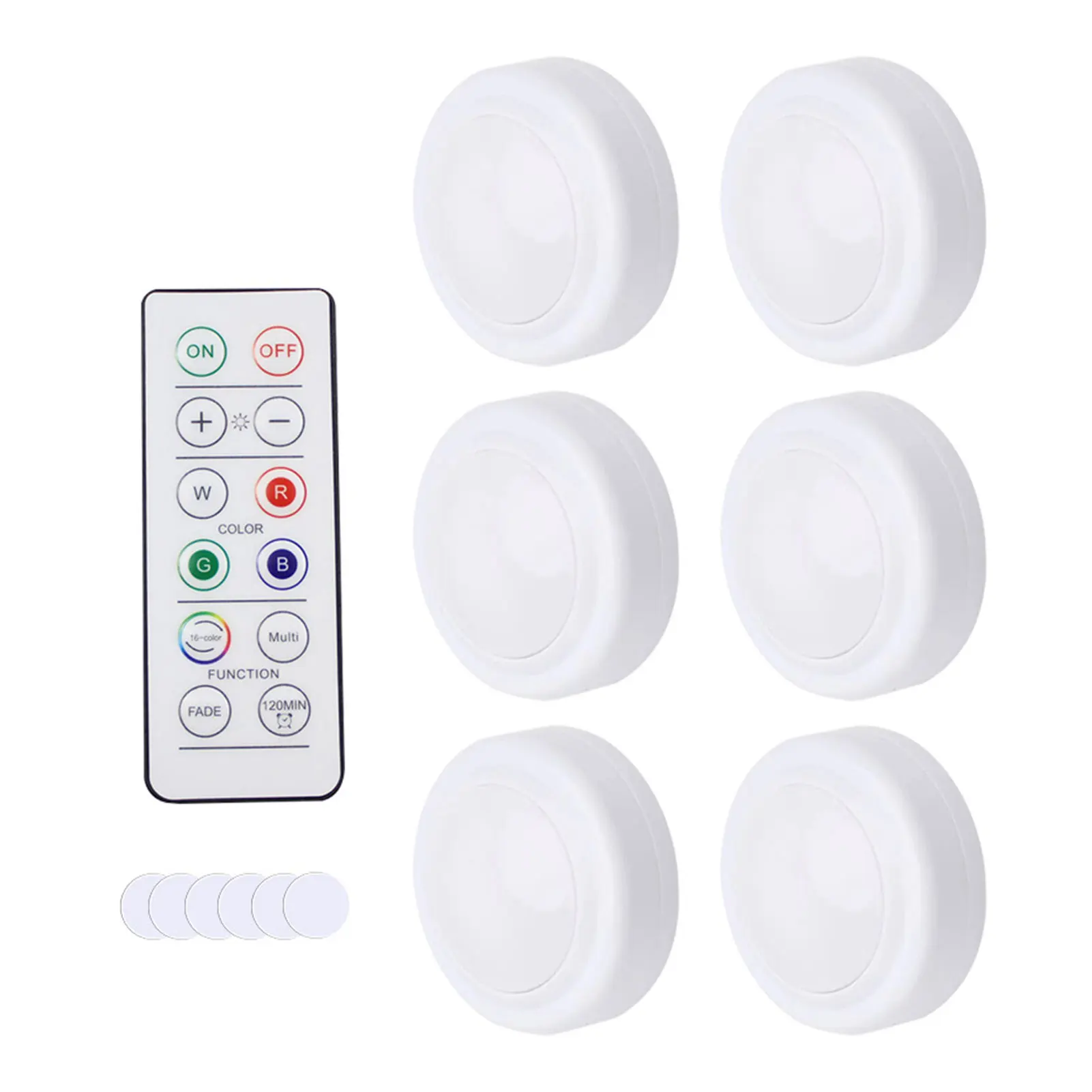 6pcs Wardrobe Nursery Dimmable With Remote Control Kitchen 16 Colors Wireless Timing Stick On Closet Bedroom LED Puck Light
6pcs Wardrobe Nursery Dimmable With Remote Control Kitchen 16 Colors Wireless Timing Stick On Closet Bedroom LED Puck Light
