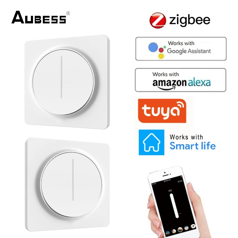New ZigBee Smart Rotary/Touch Light Dimmer Switch EU Smart Life/Tuya APP Remote Control Works with Alexa Google Voice Assistant
New ZigBee Smart Rotary/Touch Light Dimmer Switch EU Smart Life/Tuya APP Remote Control Works with Alexa Google Voice Assistant