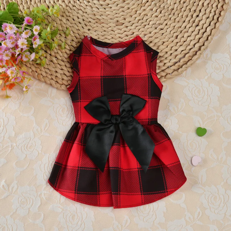 Christmas Pet Plaid Skirt Cute Attractive Casual Style Princess Dress Soft Comfortable Bowknot Puppy Dress Pet Accessories New
Christmas Pet Plaid Skirt Cute Attractive Casual Style Princess Dress Soft Comfortable Bowknot Puppy Dress Pet Accessories New