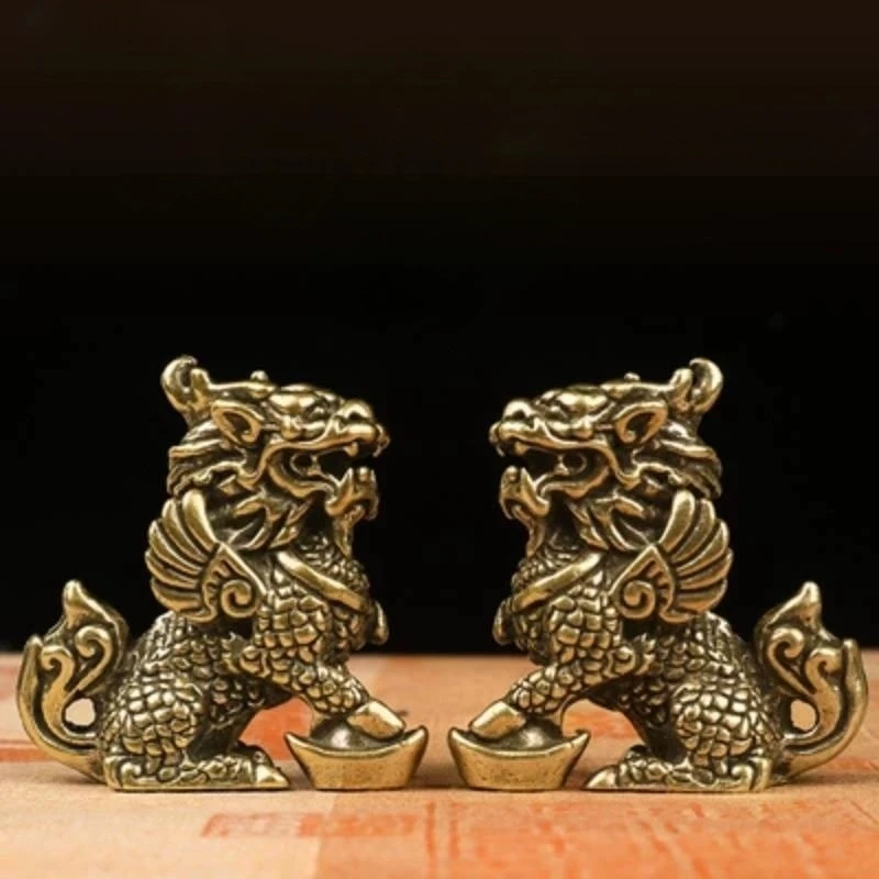 Creative Bedroom Pure Copper Treasure Picking Qilin A Pair Of Tabletop Home Study Living Room Decoration Small Ornaments
Creative Bedroom Pure Copper Treasure Picking Qilin A Pair Of Tabletop Home Study Living Room Decoration Small Ornaments