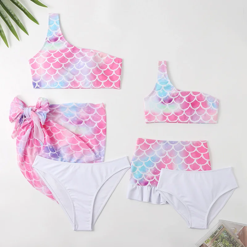 Family Set Mermaid Mother Daughter Matching Swimsuits Off-Shoulder Mommy and Me Bikini Dresses Clothes Beach Woman Girl Swimwear
Family Set Mermaid Mother Daughter Matching Swimsuits Off-Shoulder Mommy and Me Bikini Dresses Clothes Beach Woman Girl Swimwear