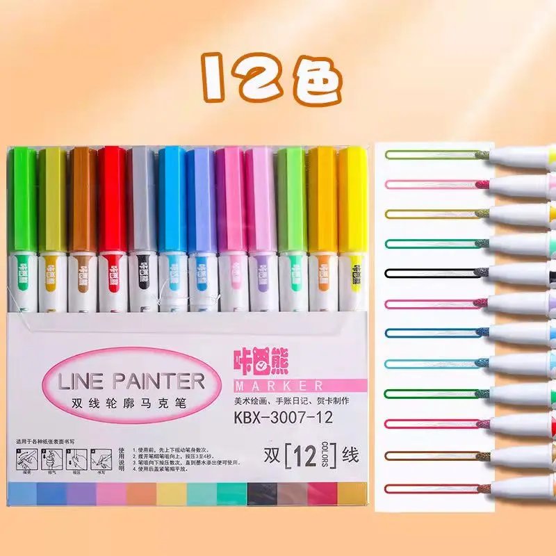 8/12Color Outline Highlighter Pen Double Line Paint Marker Pens DIY Album Scrapbooking Metal Marker Glitter for Drawing Painting
8/12Color Outline Highlighter Pen Double Line Paint Marker Pens DIY Album Scrapbooking Metal Marker Glitter for Drawing Painting