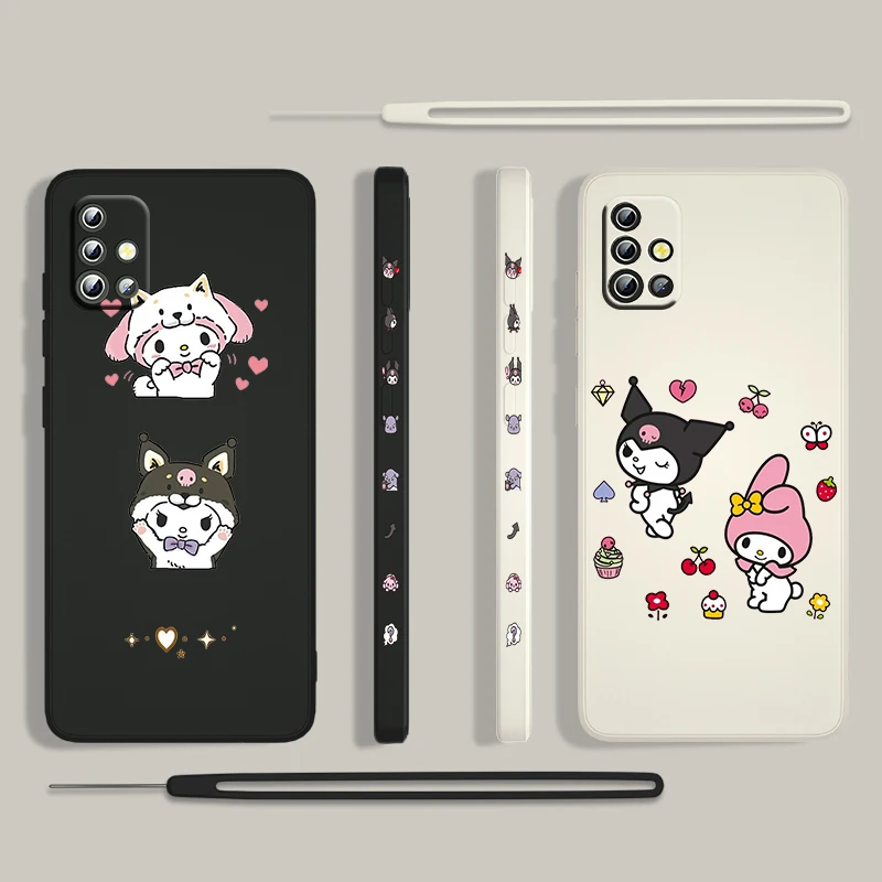 Cartoon Girl Sanrio Love For Samsung Galaxy A73 A53 A33 A52 A32 A22 A71 A51 A21S A03S A50 4G 5G Liquid Left Rope Phone Case Capa
Cartoon Girl Sanrio Love For Samsung Galaxy A73 A53 A33 A52 A32 A22 A71 A51 A21S A03S A50 4G 5G Liquid Left Rope Phone Case Capa