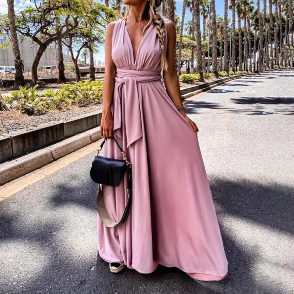 Summer Long Dress Sexy and Elegant Deep V Neck Split Bohemian Lace-up Slim Dress for Beach Graceful Women Dress 2022
Summer Long Dress Sexy and Elegant Deep V Neck Split Bohemian Lace-up Slim Dress for Beach Graceful Women Dress 2022