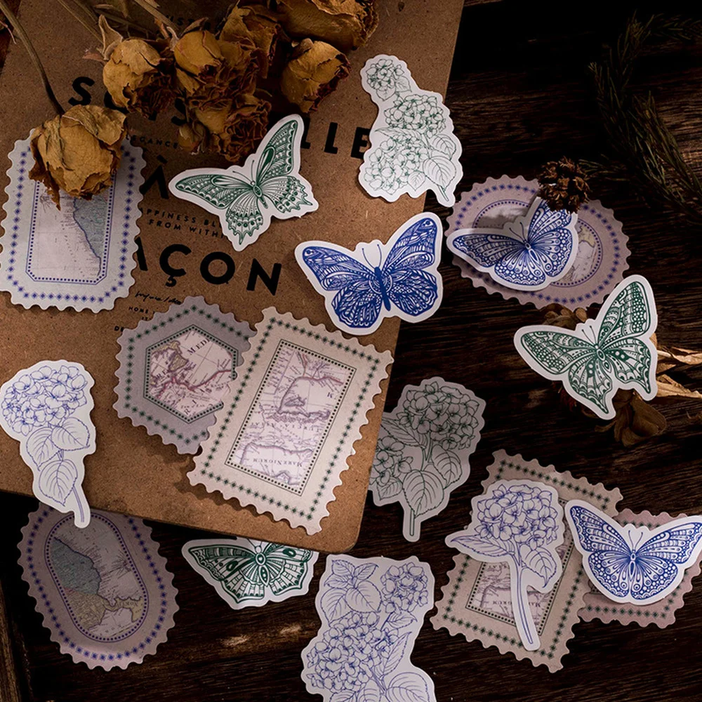 45pcs Vintage Stationery Stickers butterfly Decoration Adhesive Label for for Diary Scrapbooking Planner
45pcs Vintage Stationery Stickers butterfly Decoration Adhesive Label for for Diary Scrapbooking Planner