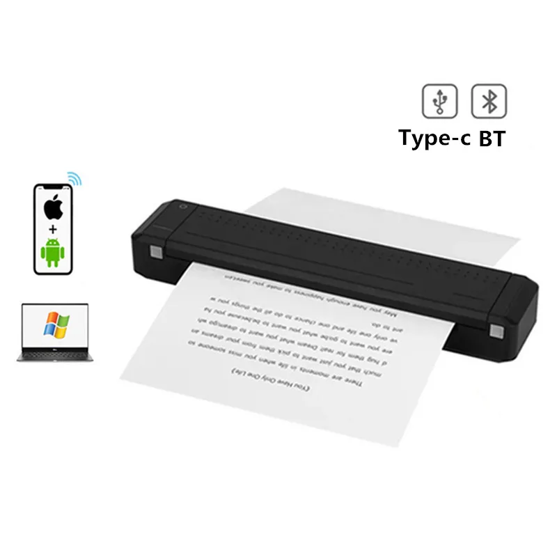 MT800 Portable Mobile Office Home USB Bluetooth Built-in Lithium Battery 300dpi Mini A4 Thermal Transfer Printer With Ribbon
MT800 Portable Mobile Office Home USB Bluetooth Built-in Lithium Battery 300dpi Mini A4 Thermal Transfer Printer With Ribbon