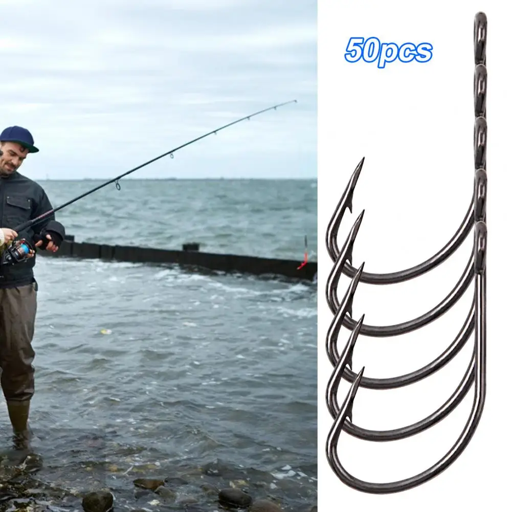 50Pcs Fishhooks Corrosion Resistant High-Carbon Steel Fishing Solid Color Fish Hooks Fishing Hooks for Outdoor 
50Pcs Fishhooks Corrosion Resistant High-Carbon Steel Fishing Solid Color Fish Hooks Fishing Hooks for Outdoor