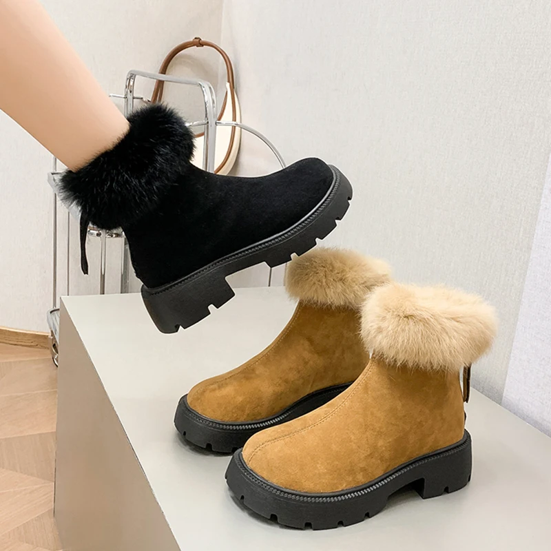 Furry Snow Boots Women Plush Warm Platform Chelsea Boots Fashion Designer Shoes Black Booties Brown Winter Boots Platform Boots
Furry Snow Boots Women Plush Warm Platform Chelsea Boots Fashion Designer Shoes Black Booties Brown Winter Boots Platform Boots