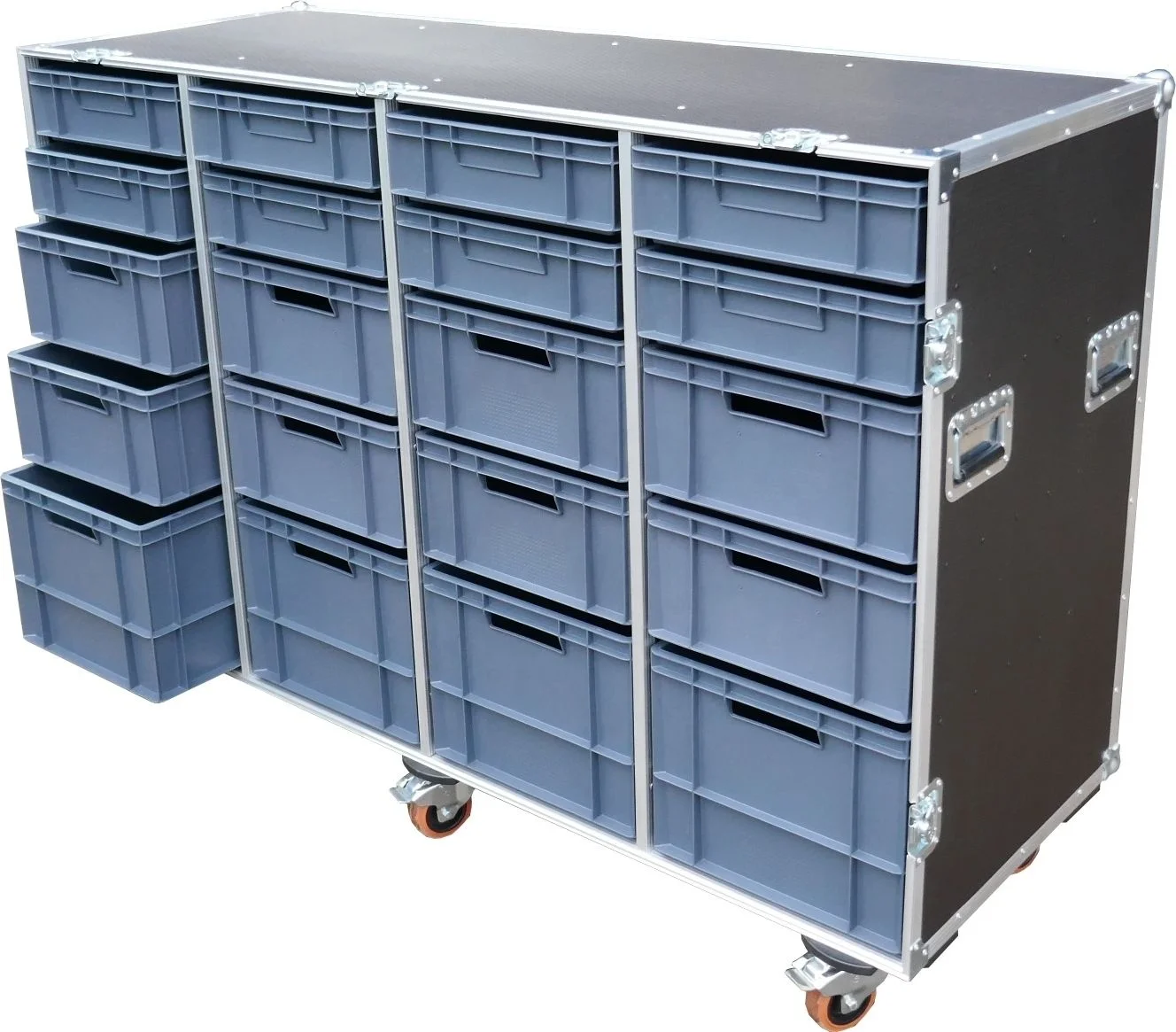 Large Black Plastic Sport Race 20 Drawer Motorsport / Tool Production Flightcase With Caster Board
Large Black Plastic Sport Race 20 Drawer Motorsport / Tool Production Flightcase With Caster Board