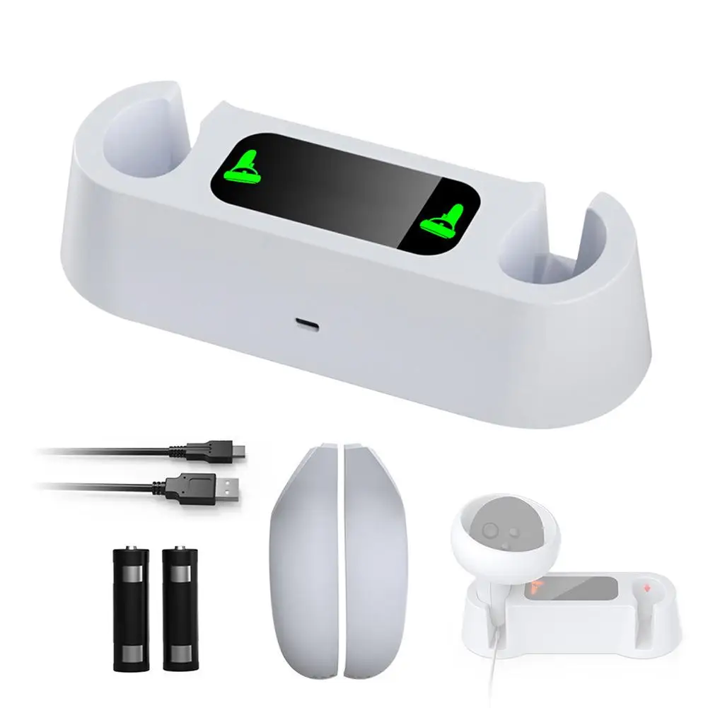 For Oculus Quest 2 controllers Vr Glasses Handle Charger Charging Base Handle Controller Fast Charger Holder VR Base Accessories
For Oculus Quest 2 controllers Vr Glasses Handle Charger Charging Base Handle Controller Fast Charger Holder VR Base Accessories