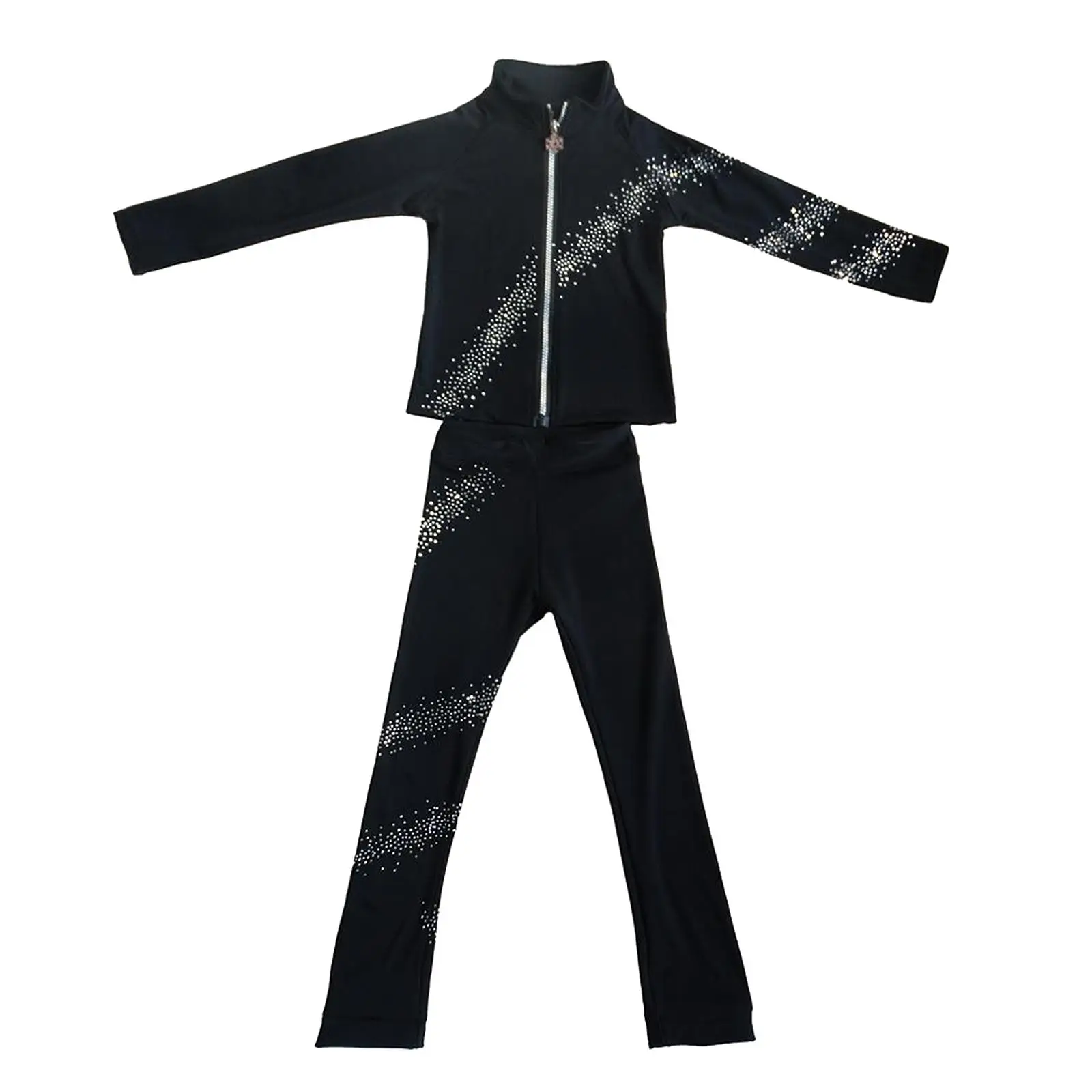 Ice Figure Skate Sportswear Skatingtec Fleece Jacket Pants with Spiral Rhinestones Skating Trouser Coat Set
Ice Figure Skate Sportswear Skatingtec Fleece Jacket Pants with Spiral Rhinestones Skating Trouser Coat Set