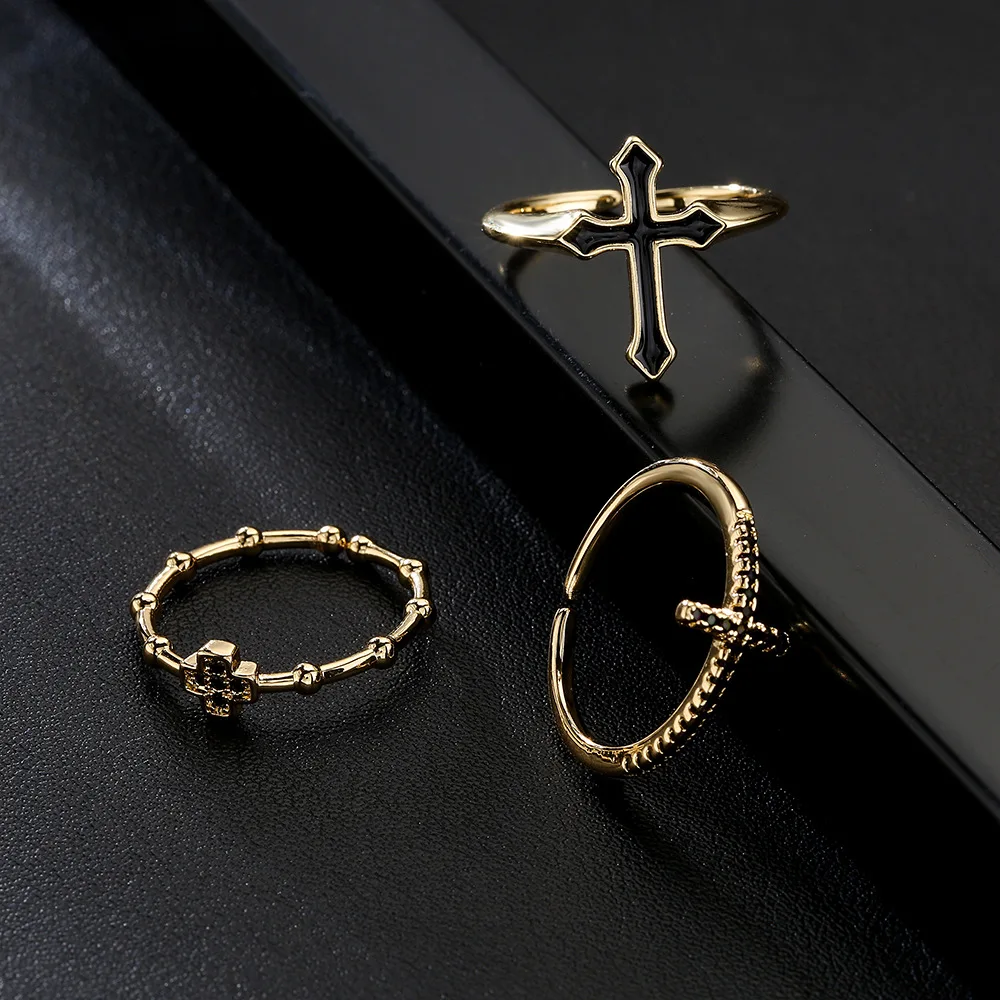 Punk 18K Gold Masonry Cross Ring With Adjustable Opening for Lovers Creoles Womens Rings 925 Silver Strontium Aluminum Ring Traf
Punk 18K Gold Masonry Cross Ring With Adjustable Opening for Lovers Creoles Womens Rings 925 Silver Strontium Aluminum Ring Traf