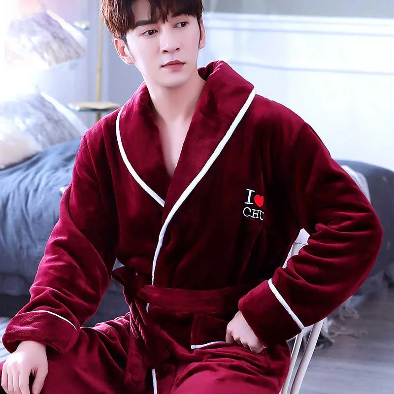 Male Printed Flowers Sleepwear Home Soft Coral Fleece Dressing Gown Men Winter Warm Flannel Robe Nightwear Thick Kimono Bathrobe
Male Printed Flowers Sleepwear Home Soft Coral Fleece Dressing Gown Men Winter Warm Flannel Robe Nightwear Thick Kimono Bathrobe