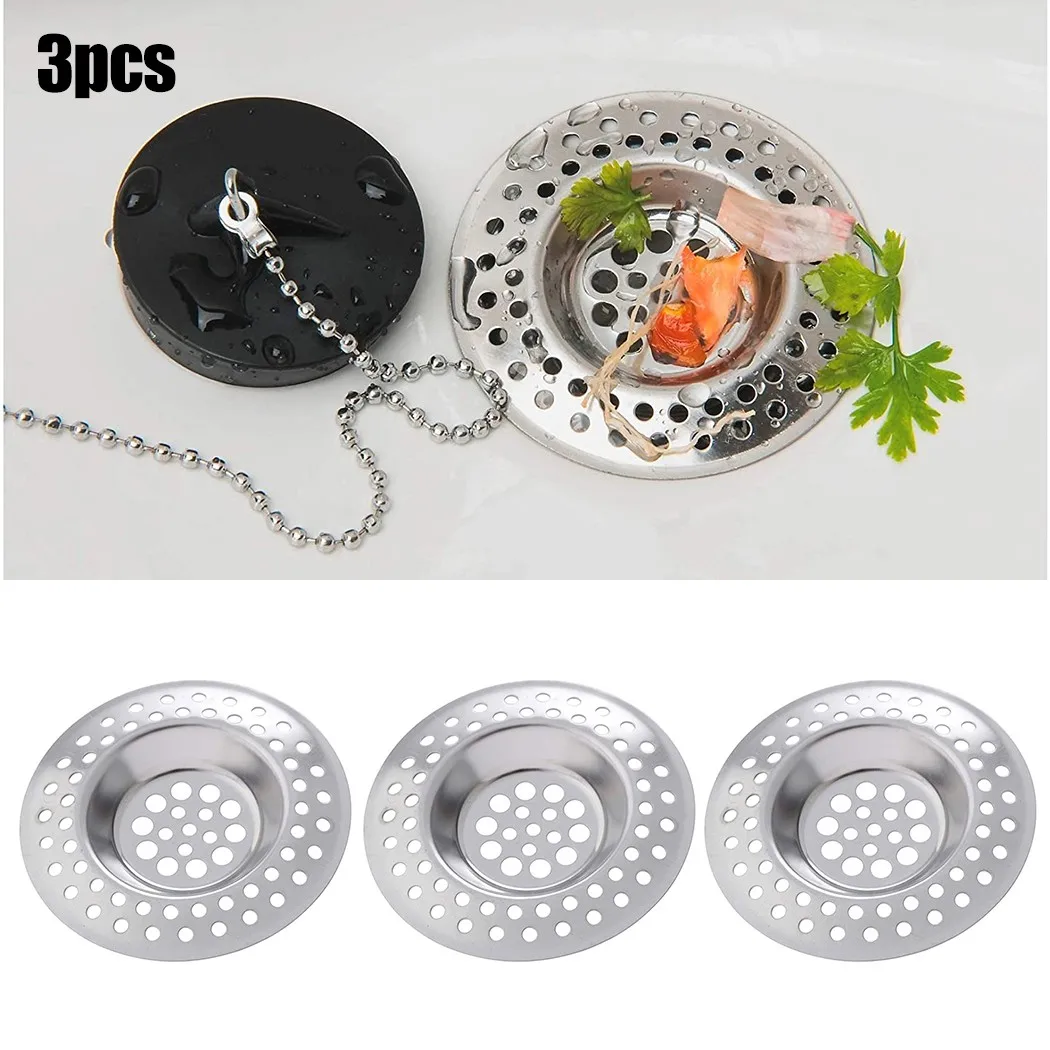 2PCS Stainless Steel Waste Plug Sink Filter Hair Catcher Drains Kitchen Sink Strainer Stopper Bathroom Tools Kitchen Accessories
2PCS Stainless Steel Waste Plug Sink Filter Hair Catcher Drains Kitchen Sink Strainer Stopper Bathroom Tools Kitchen Accessories
