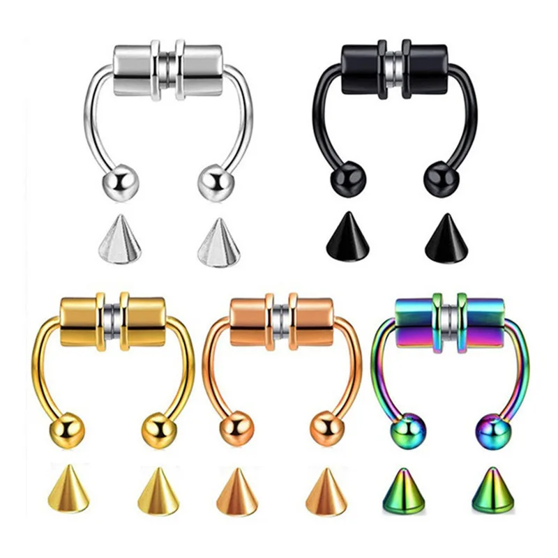 Stainless Steel Clip-On Nose Hoop Rings Nose Ring Hoop Fake Nose Piercings Magnetic Nose Ring Fake Nose Rings Body Jewelry Gifts
Stainless Steel Clip-On Nose Hoop Rings Nose Ring Hoop Fake Nose Piercings Magnetic Nose Ring Fake Nose Rings Body Jewelry Gifts