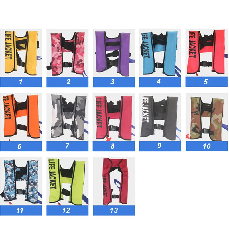 13 Colors Life Jacket Automatic Inflatable Professional Water Sports Swimming Survival Vest Adult Swiming Fishing Vest Swimwear
13 Colors Life Jacket Automatic Inflatable Professional Water Sports Swimming Survival Vest Adult Swiming Fishing Vest Swimwear