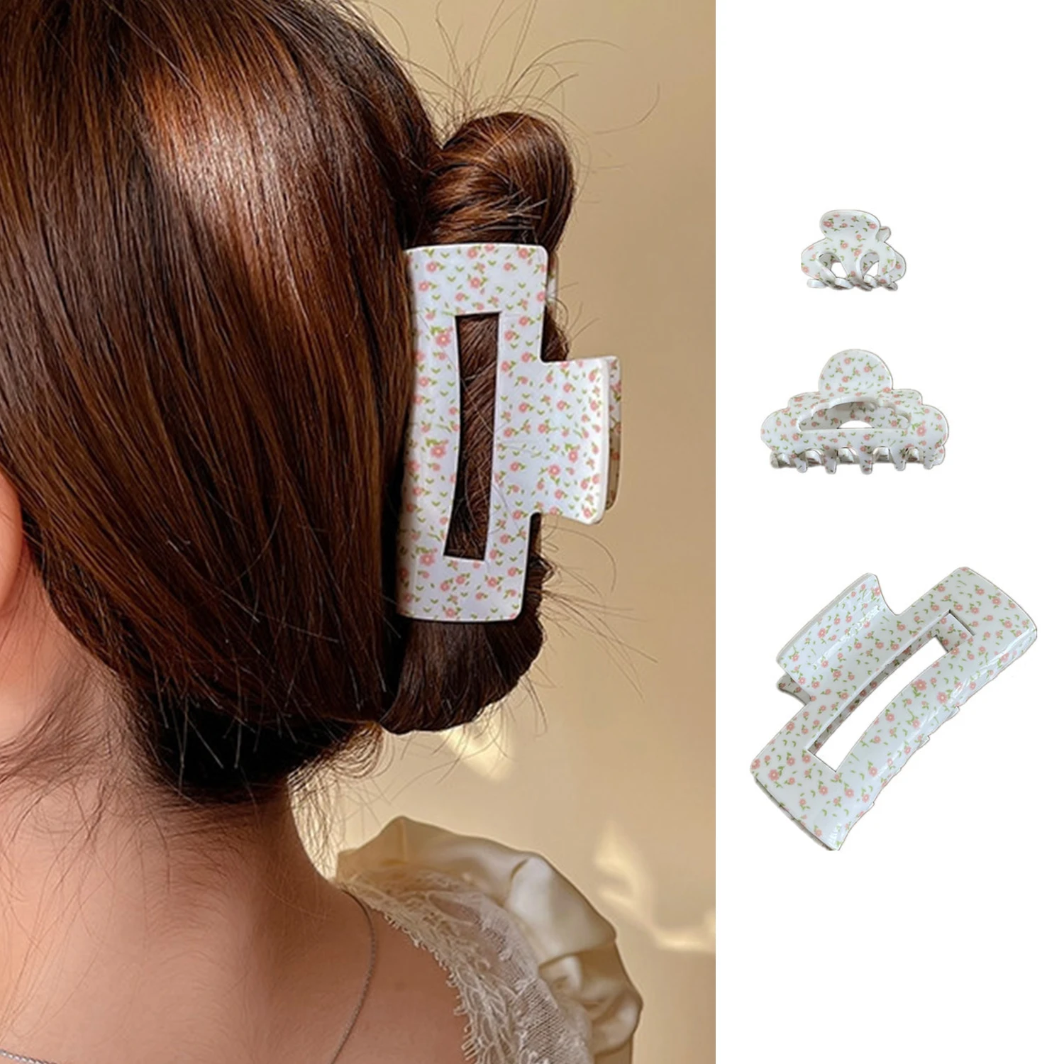 Hair Clip Acetate Clamp Back Head Hairpin French Retro Floral Geometric Hair Claw Clip Ponytail Clips Hair Accessories For Women
Hair Clip Acetate Clamp Back Head Hairpin French Retro Floral Geometric Hair Claw Clip Ponytail Clips Hair Accessories For Women